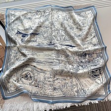 100 Pure Silk 27'' Scarf Women White Chinese Style Kerchief Square Bandana Wrap