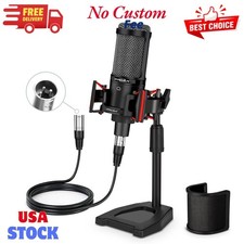 XLR Podcast Microphone Professional Cardioid Condenser Microphone for PC Comp...