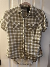 Harley-Davidson Women's Short Sleeve Plaid Shirt Size XS 2014
