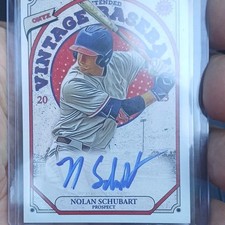 Onyx 2023 Vintage Extended Nolan Schubart Prospect Autograph #OANO Cowboys