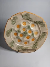 Vintage Designcraft 1970’s Ceramic Deviled Egg Platter 402