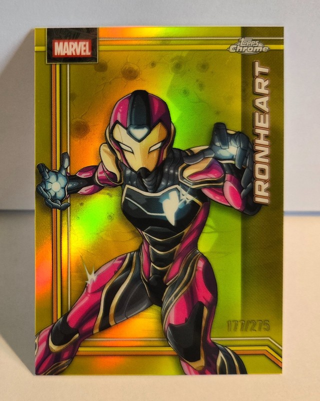 2026 Topps Chrome Marvel Ironheart Yellow Refractor Parallel/275- Card #058