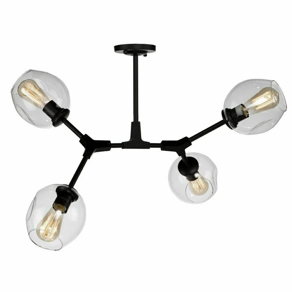 Artcraft Lighting JA14024BK Orgánico-4 Luces Montaje Semi-Al ras-29 Pulgadas de Ancho por Foto 2 de 4