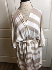 LuLaRoe Savannah Large XL Size 14-28 Belted Kimono Wrap Sweater Soft Oatmeal