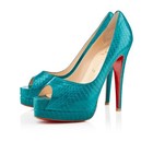 100% AUTH NEW WOMEN LOUBOUTIN ALTADAMA 140 CARAIBES WATER SNAKE HEEL/PUMPS US 11 — photo 1