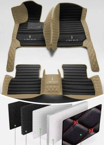 For Lincoln MKZ Car Floor Mats Custom Leather Luxury Liners Waterproof Carpets - Imagen 9 de 37