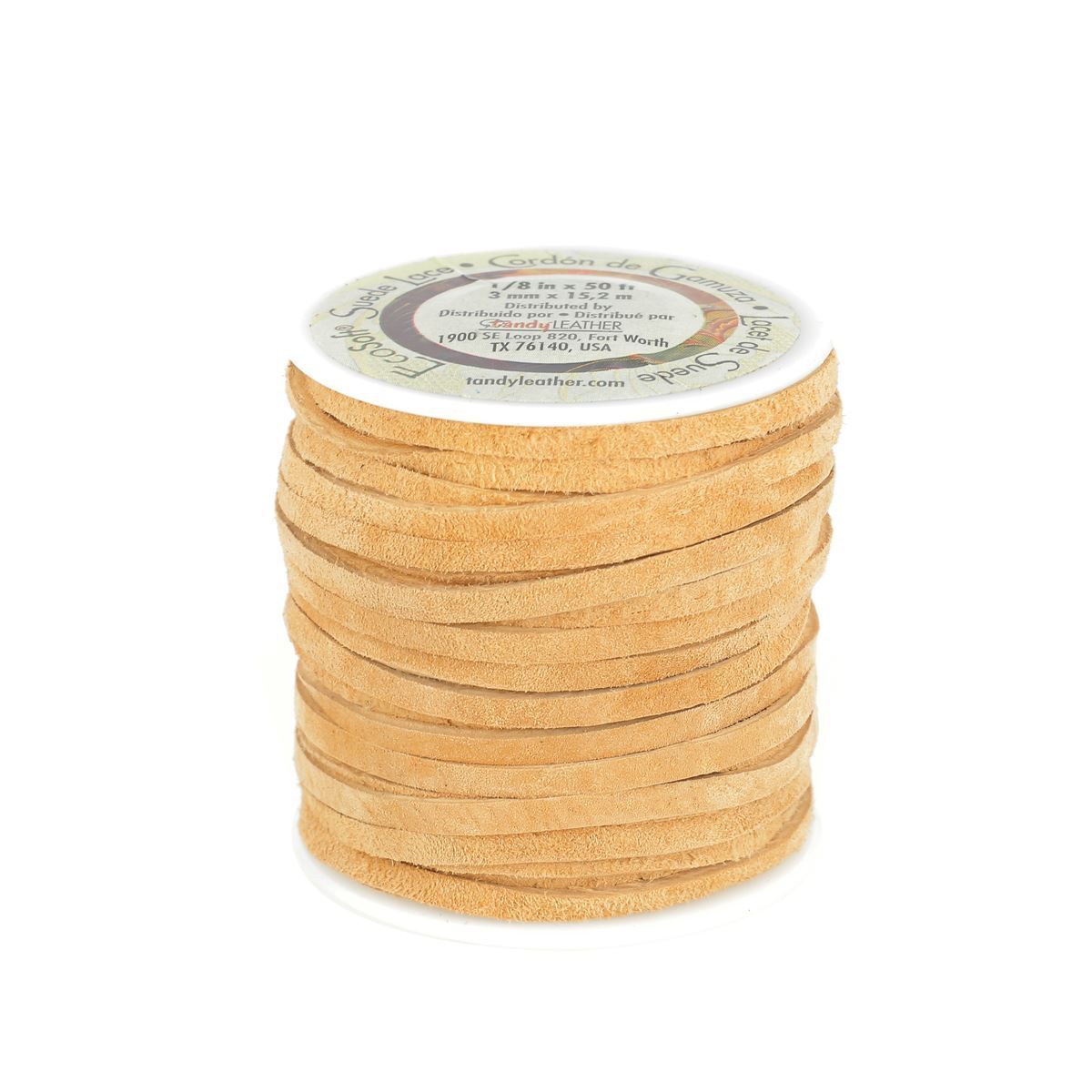 Lacet en croûte de cuir velours plat beige ruban cordon tressage maroquinerie