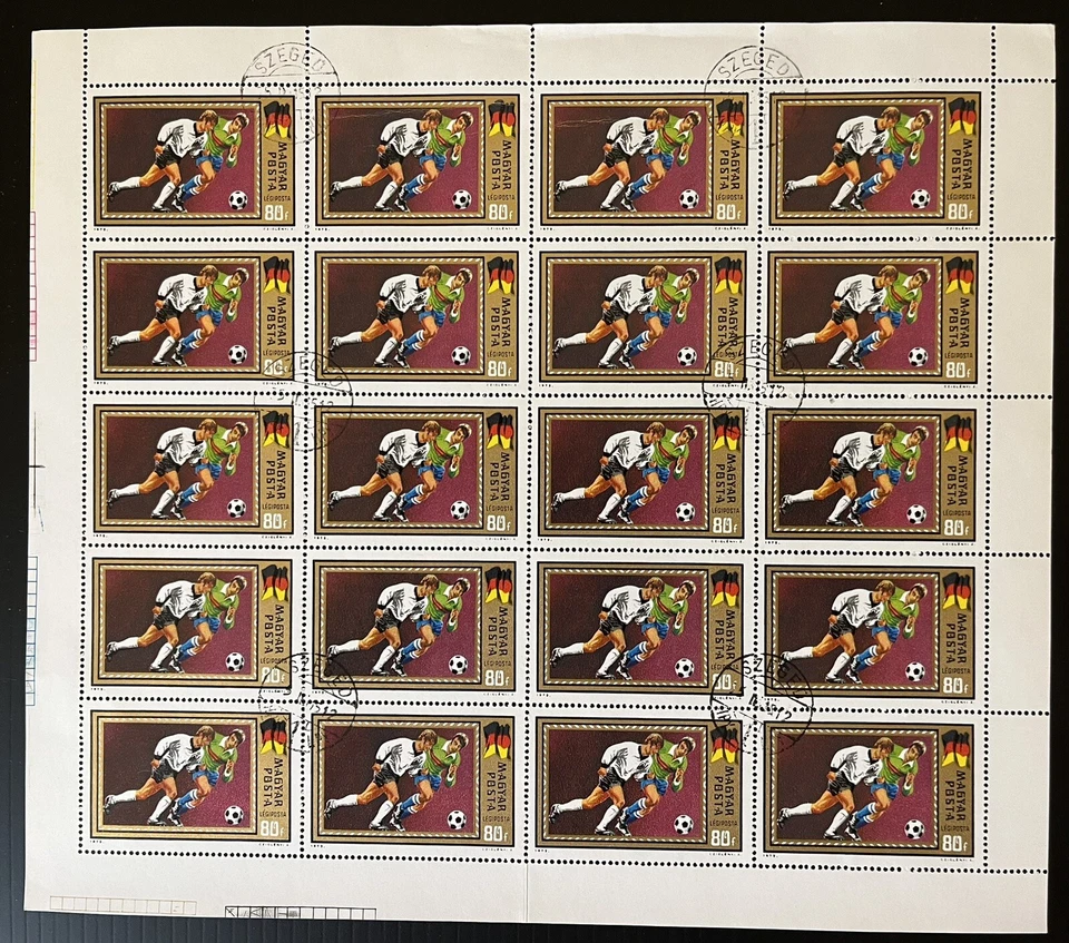 HUNGRÍA - 1972, 3 Hojas Estampillas Correo Aéreo - USADAS - Campeonato Europeo de Fútbol Foto 2 de 4