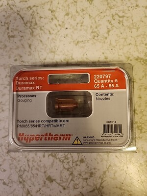 Hypertherm 220797 Nozzles-gouging 65A-85A, PMX65/85/HRT/HRTs/MRT