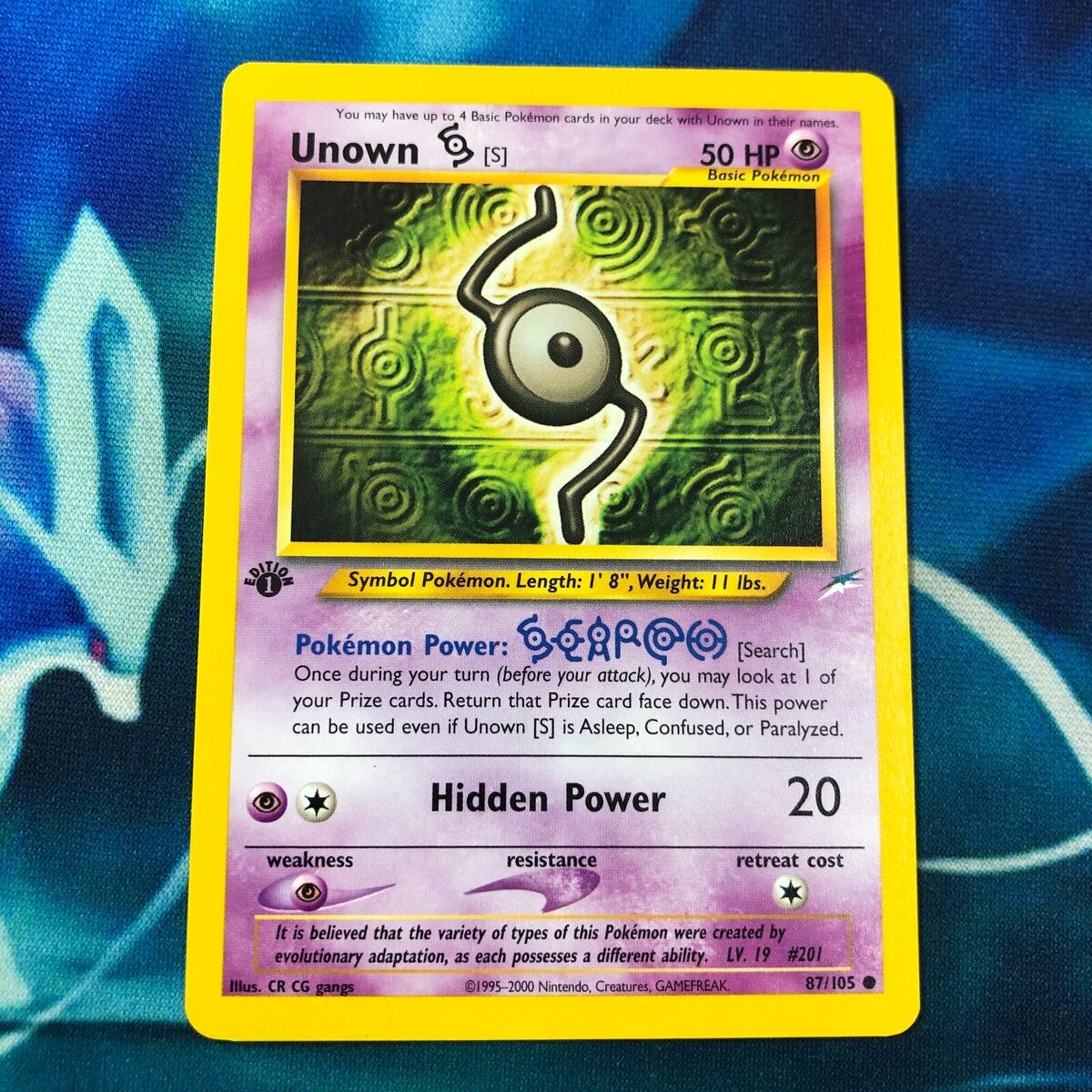 87/105 Unown S 1st Edition “Neo Destiny” Nr. Mint - Mint – PokemonCardShop