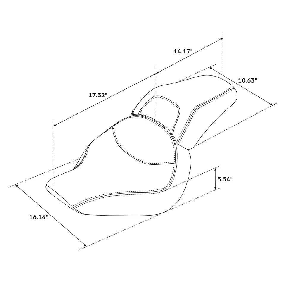 Asiento de conductor pasajero apto para Harley Softail Fatboy FLSTF 07-17 FXST FXSTB 06-15 Foto 3 de 4