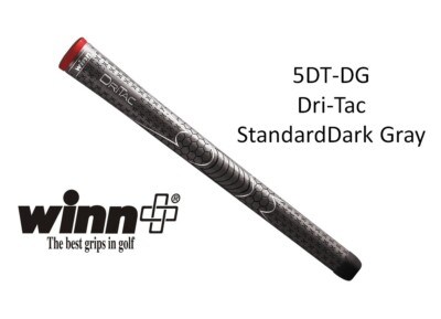 set of 5 - Winn Dri Tac Standard Golf Grip - Dark Gray 5DT_DG | eBay