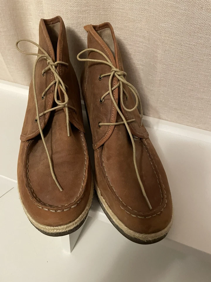 Botas de cuero marrón Sundance Olukai Wali con cuña sin usar, punta para mujer talla 10 $160 ++ Foto 3 de 4