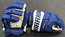 Auston Matthews 2020 Game Used Warrior Gloves Pair #34 Toronto Maple Leafs COA