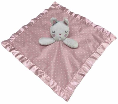 Circo White Bunny Rabbit Plush Lovey Security Blanket Pink Polka Dot ...
