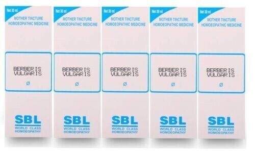 Pack of 5 SBL Berberis Vulgaris Mother Tincture Q 30 ML Each Free Shipping