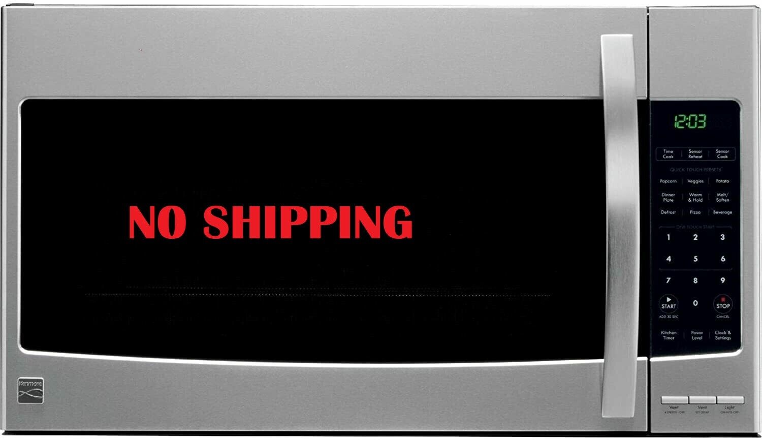NO SHIPG Kenmore 80353 Stainless Over 2021new shipping free Super-cheap Steel Microwave the Range