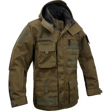 BRANDIT INDIVIDUAL WEAR Men's Commando TAC Olive Outdoor Jacket (3170-15001)