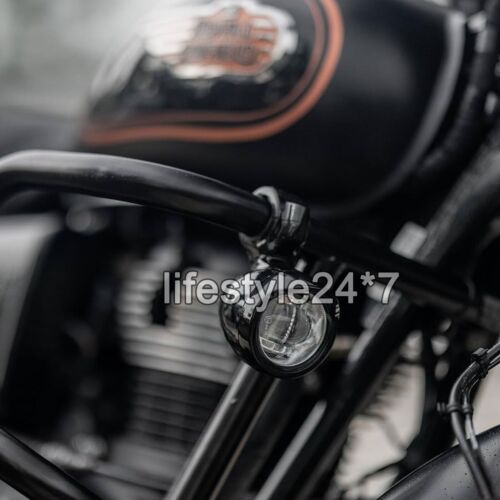 Genuine Royal Enfield Fog LED Auxiliary Lights Black Classic Reborn & Meteor 350 - Picture 9 of 11