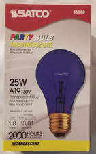 Satco 25W Blue Party Bulb A19