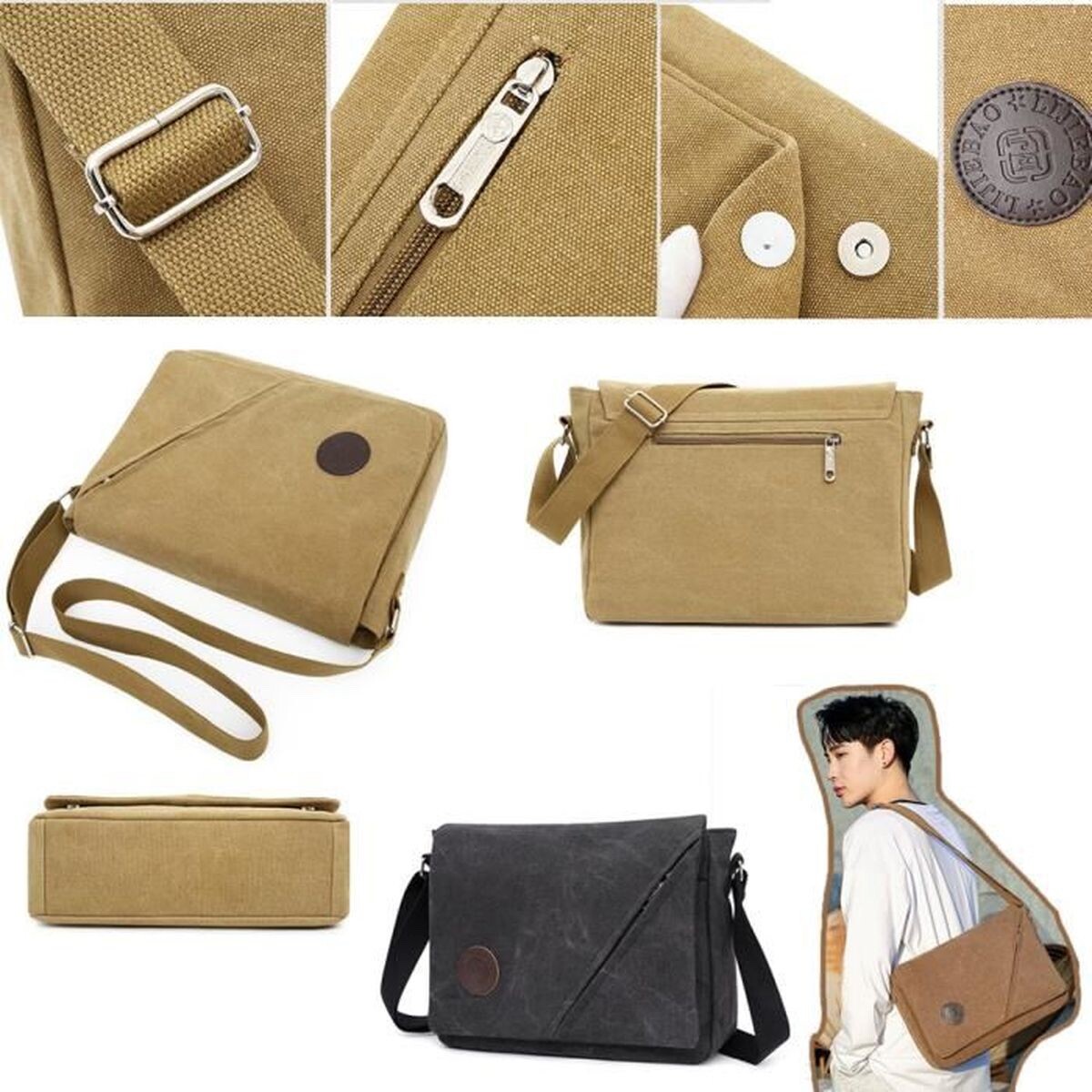 Besace Maroquinerie Homme Sac Bandoulière: MeCool Sac Bandoulière