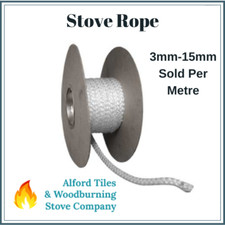 Stove Rope 3, 4, 5, 6, 7, 8, 9, 10, 12, 14, 15mm for Door/Glass and Flue Seals