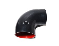 4-ply Reinforced 3.75-4 Id 90 Degree Elbow Reducer Coupler Silicone Hose Black