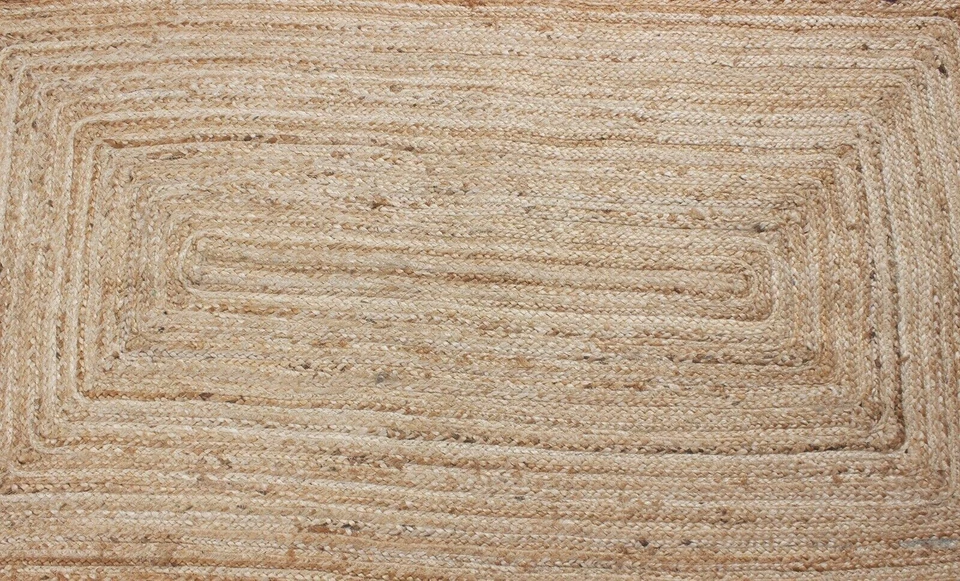 Rug Jute Carpet Handmade Jute Area Decor Rug Braided 100% Natural Modern Living - Image 4 of 4