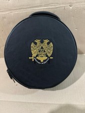 Masonic Scottish Rite 32 Degree Double Eagles Crown Cap Case Freemason Hat Carry