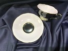 PARAGON CHINA cup & saucer LAVENDER + BLACK double warrant 96582/3 NEVER USED! — photo 1