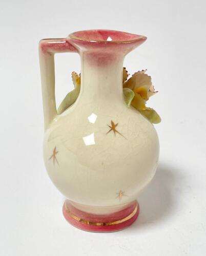 VINTAGE DARBYSHIRE AUSTRALIAN POTTERY MINIATURE JUG WITH APPLIED FLOWERS AF - Picture 11 of 14