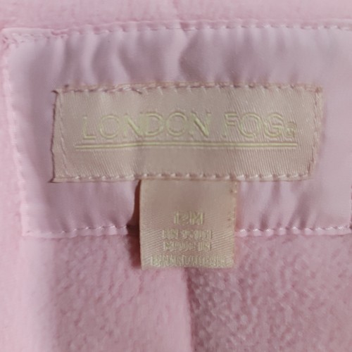 Girls London Fog 12 Months Snowsuit Puffer Coat Overall Bib Pants Pink Winter - Picture 5 of 20