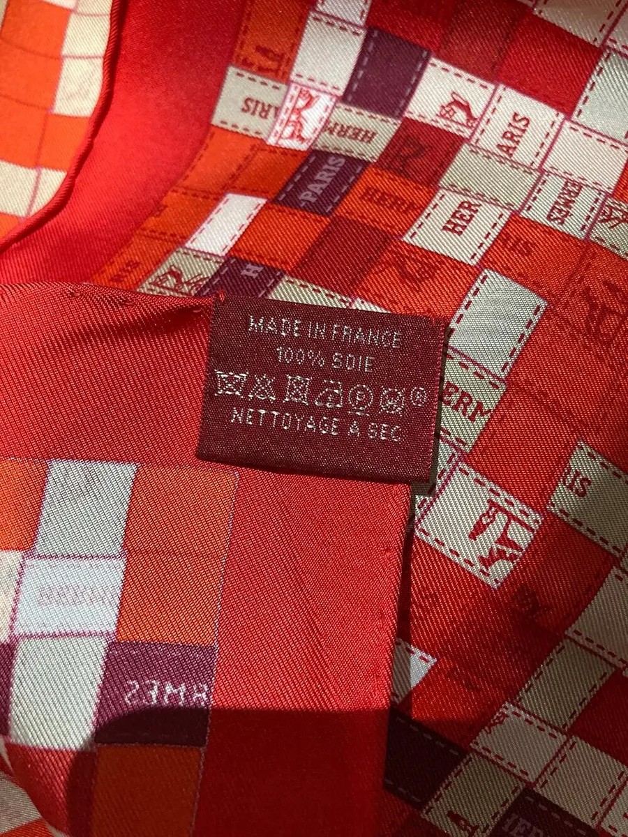 NWT Hermes Bolduc Au Carre Scarf 90 Rouge Bordeaux Gris | eBay