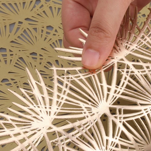 4/8/12x Placemats Set Round PVC Place Table Mats Washable Heat Resistant Wedding - Picture 24 of 34