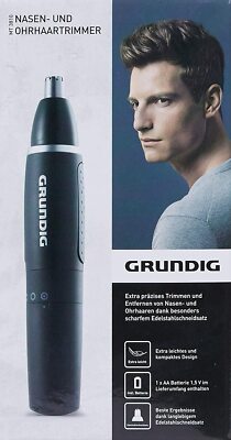 Grundig MT3810 GMK8660 4013833025 Ohr Nasenhaar Trimmer inkl AA Batterie schwarz