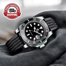 41MM ADDIESDIVE Quartz 200M Waterproof Watch Men Diver Luminous Stainless Steel