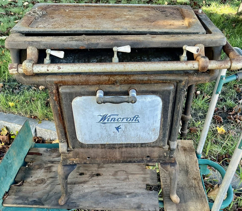 Wincroft  1920s ? Antique Gas Cookstove 3 Burners & Oven Complete Fully Intact - Image 2 of 4