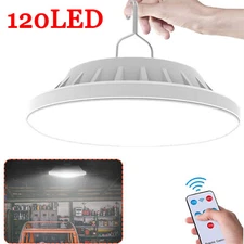 Solar/USB Rechargeable 120LED Camping Light Tent Flashlight Hiking Lantern Lamp