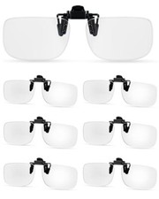 6 Pairs Clip On Reading Glasses Flip Up Magnifying Clip On Lens Reading Glasses