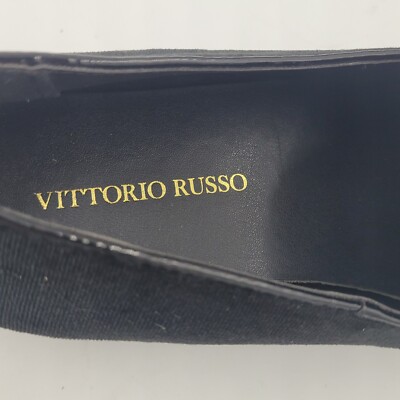 NEW VITTORIO RUSSO Pierre Slip-On Black Velvet Loafer Shoe  display picture 3