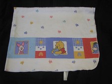 VINTAGE WINNIE THE POOH COTTON FLANNEL BABY RECEIVING BLANKET PIGLET EEYORE