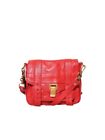 Proenza Schouler Womens Red Ps1 Mini Crossbody Bag Leather Flap Zip Pocket Purse