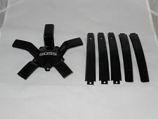 (1) WHEEL WORTH INSERT OVERLAY CAP BOSS 333 BLACK INSERTS FOR 22" CHROME WHEEL  