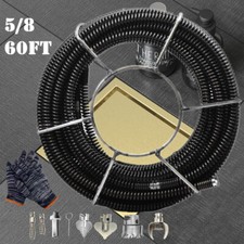 Drain Cable Sewer Cable 5/8In 60FT Drain Cleaning Cable Auger Snake Pipe