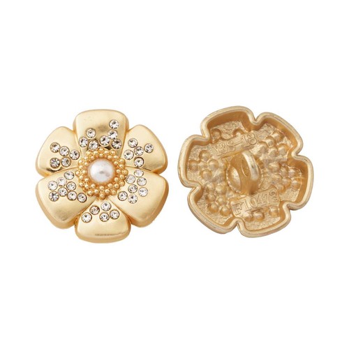 5pcs Flower Shape Metal Buttons Vintage Style for Clothing Sewing Crafts 18/23mm - Picture 2 of 13