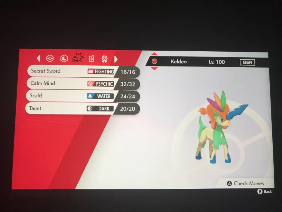 Pokemon Sword & Shield // SHINY 6IV KELDEO Regular (Instant Download) 