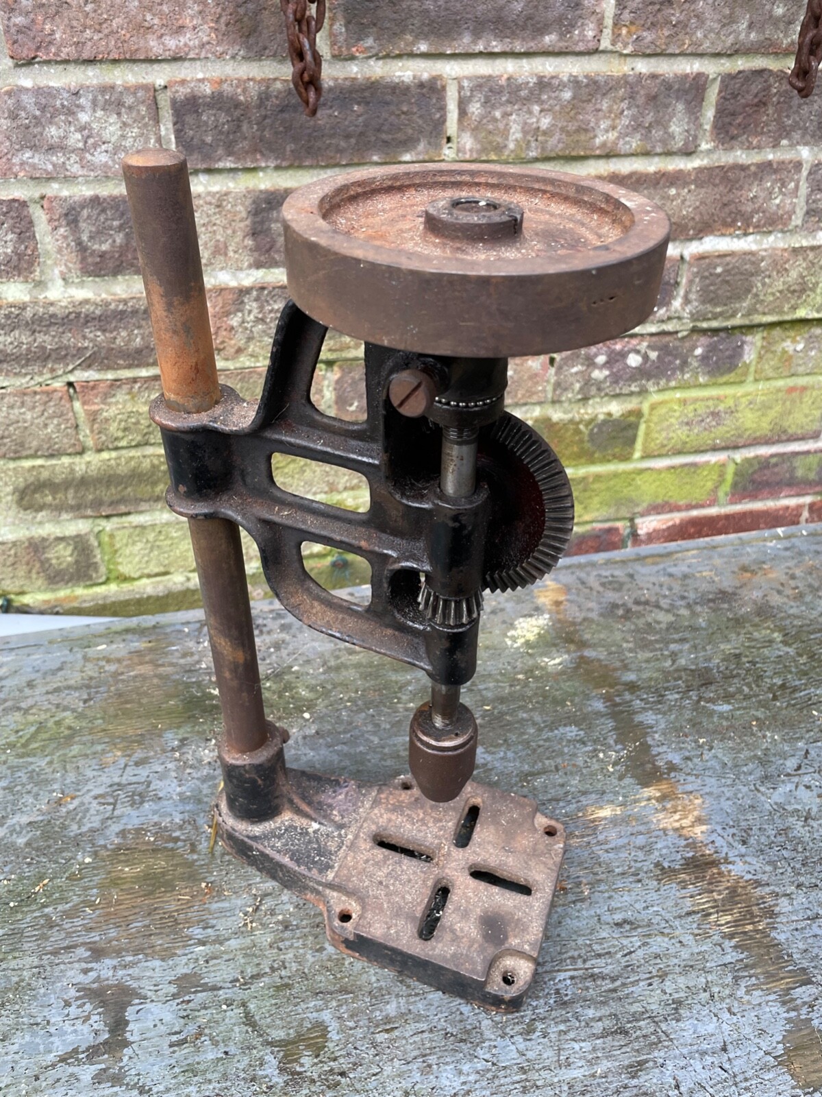 A VINTAGE HAND OPERATED PILLAR DRILL eBay