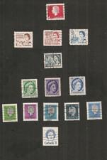 CANADA ELIZABETH II ROYAUME-UNI LOT DE 14 TIMBRES COLLECTION