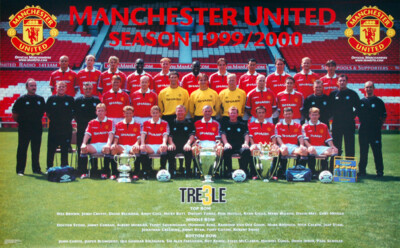 Manchester United FC Official 1999/2000 EPL 22x34 Team POSTER at