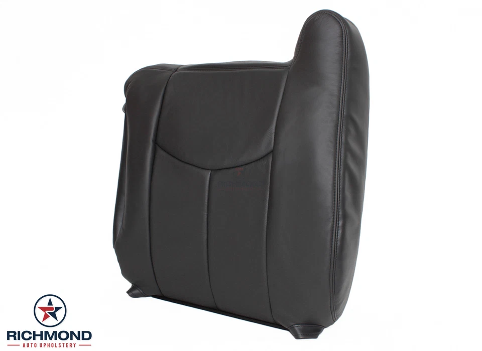 2005 2006 GMC Sierra 2500HD SLT-Driver Side LEAN BACK Leather Seat Cover DK GRAY Foto 3 de 4